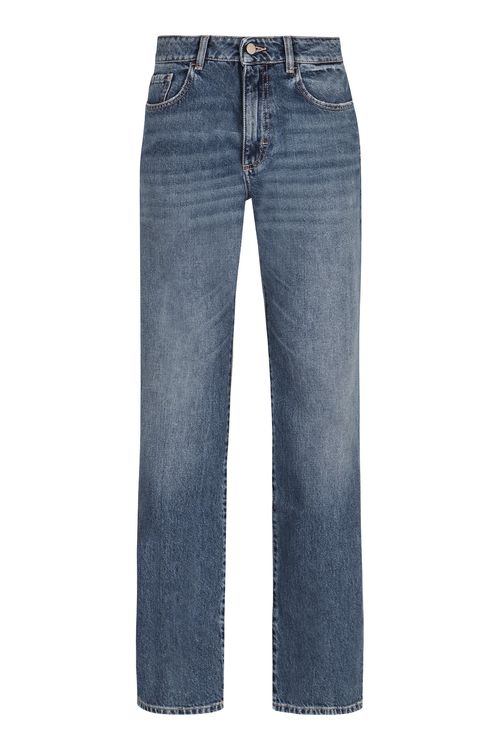 Straight-Leg Logo Back Denim Jeans