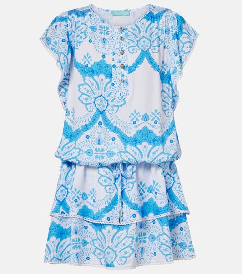 Lenni printed tiered minidress