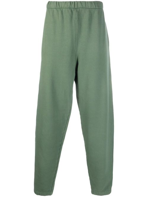 Elasticated-waist cotton trousers - Green