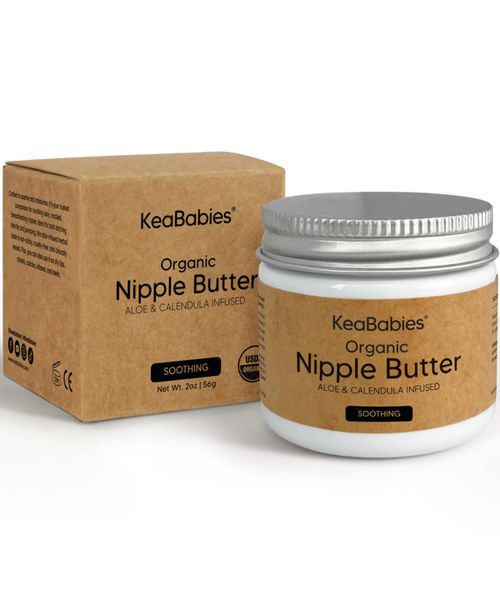Organic Nipple Butter, Natural Nipple Cream Safe for Breastfeeding Moms, 2oz - Soothing