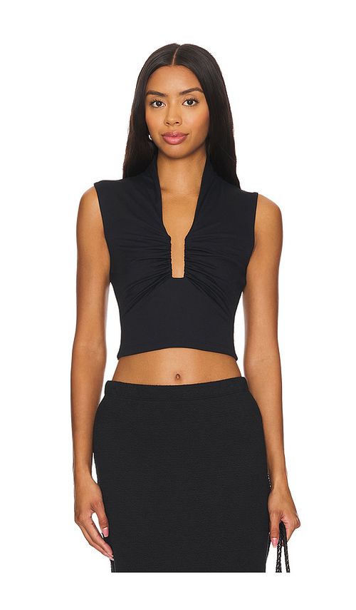 Susana Monaco Square Wire Sleeveless Top in Black. -  XS also in L