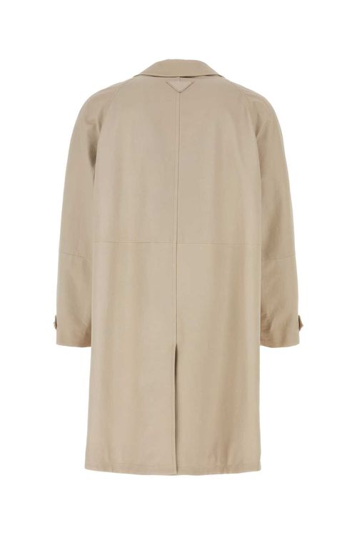 Sand Nappa Leather Coat