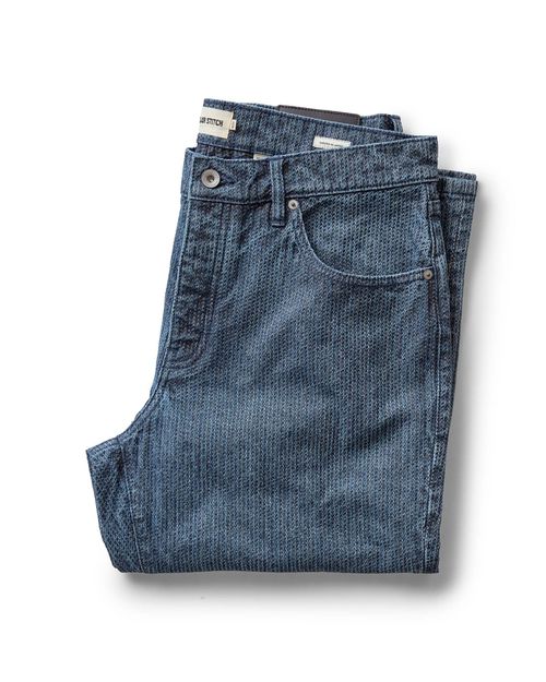 Men's Organic Cotton Democratic Jean in Japanese Washed Indigo Sashiko