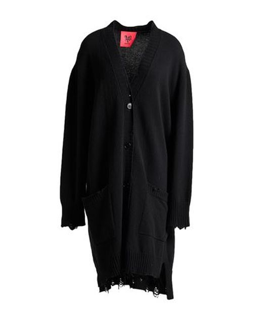 Woman Cardigan Black Size L Virgin Wool