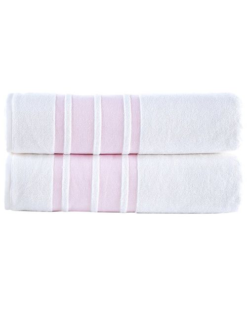 Contrast Border 2Pc Bath Sheets