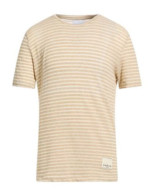 Man Sweater Sand Size M Cotton, Linen, Elastane