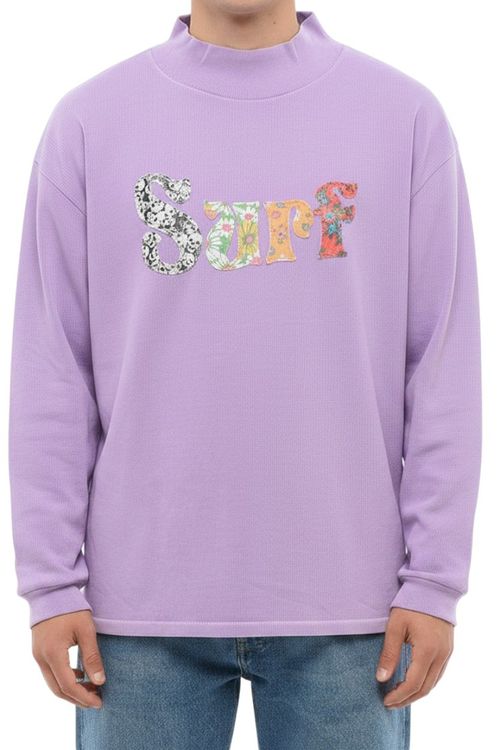 Purple Mock Collar Sweatshirt