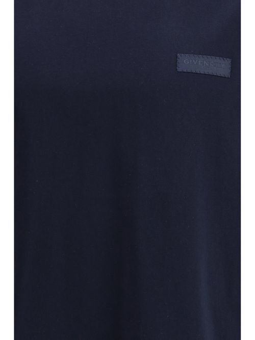 Grosgrain Logo-Patch T-Shirt — Navy