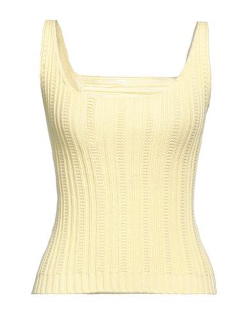 Woman Top Pastel yellow Size M Cotton, Polyamide