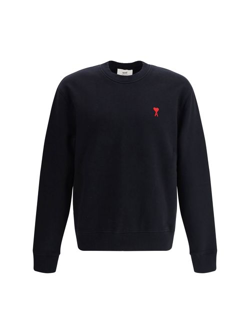 Logo-Embroidered Cotton Sweatshirt — Black