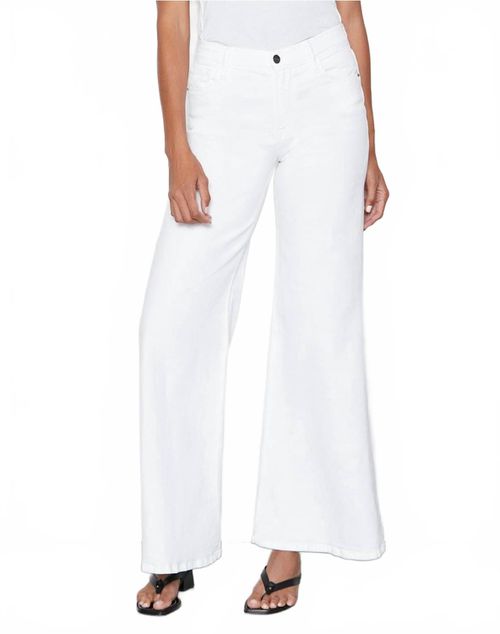 Le Slim Palazzo Wide Leg Jeans In White