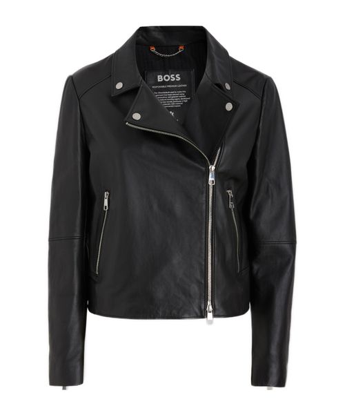 Leather biker jacket