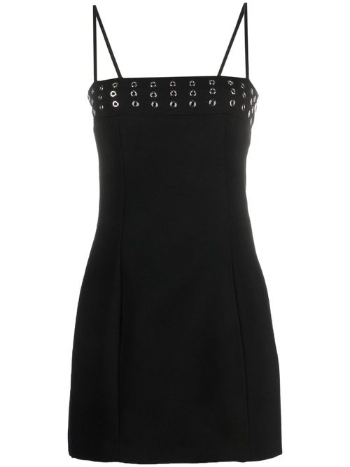 Eyelet-embellished minidress - Black
