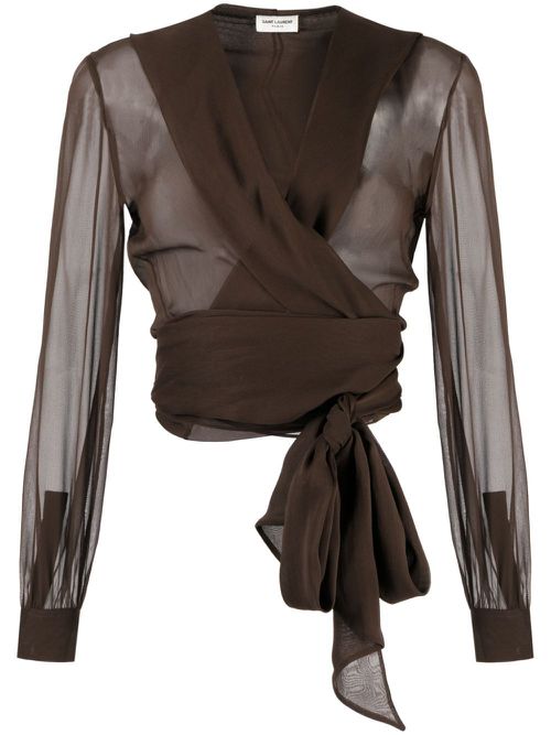 Hooded organic silk blouse