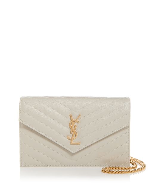 Cassandre Envelope Chain Wallet in Grain De Poudre Leather