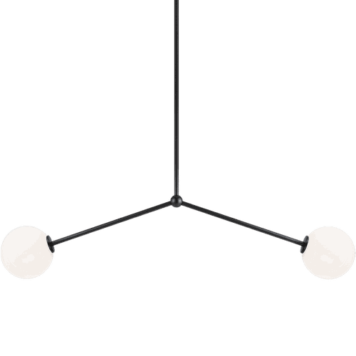 Black Two Light Pendant from the Novo Collection