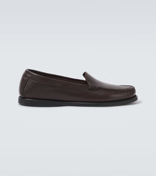 City leather loafers
