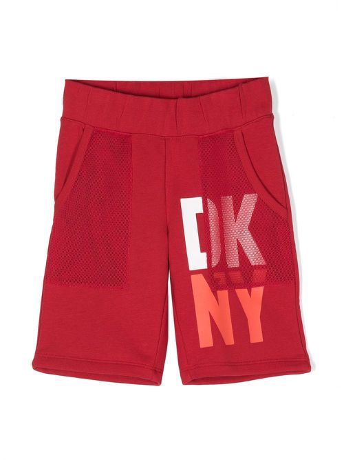 Logo-print bermuda shorts - Red