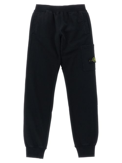 Logo-Badge Brushed Cotton Cargo Joggers — Black
