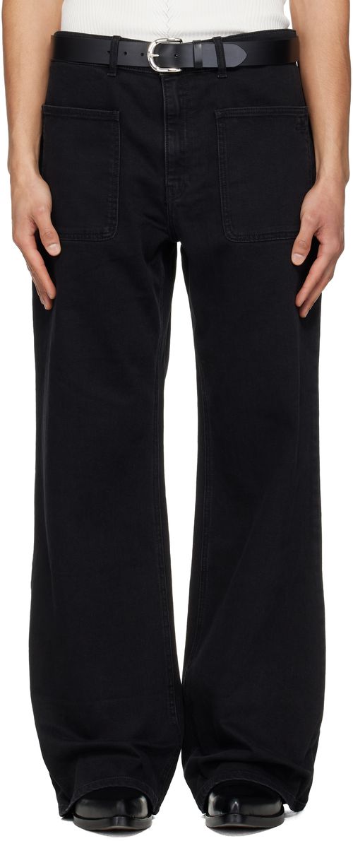 Black 2-Pocket Baggy Jeans