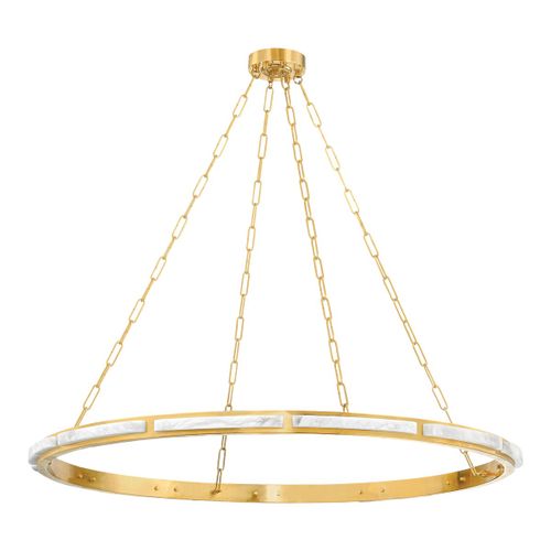 Aged Brass LED Chandelier from the Wingate Collection
