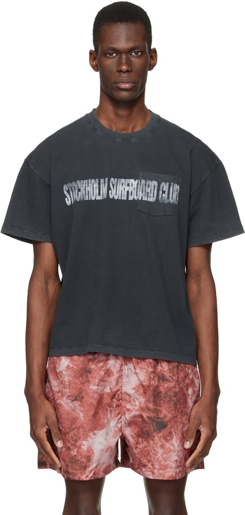 Black Printed Pocket T-shirt