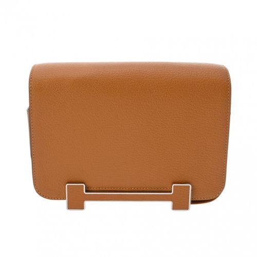 Chevre Leather Shoulder Bag (Pre-Owned)