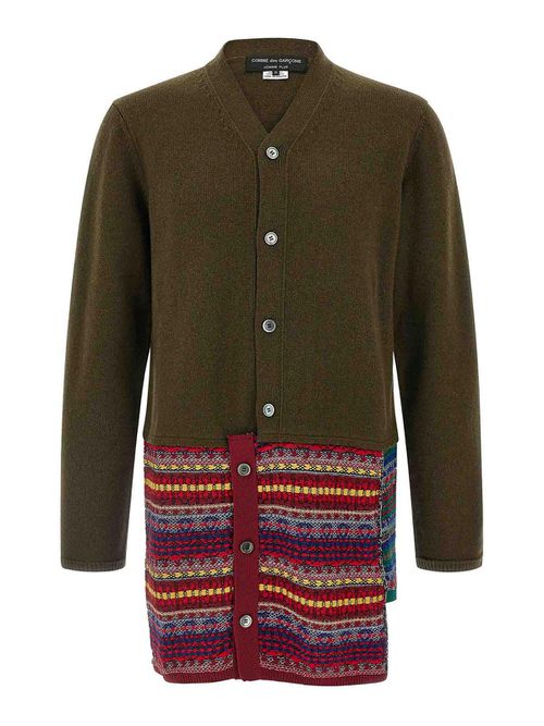 Jacquard Insert Cardigan