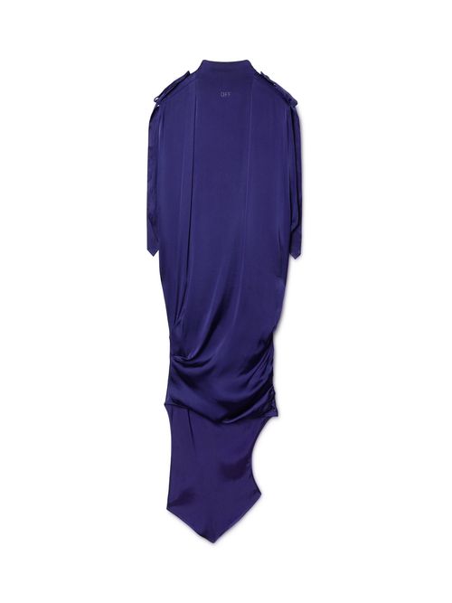 Blue Satin Key Dress