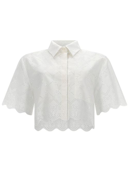 Camicia con motivo traforato