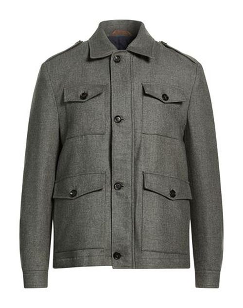 Man Puffer Military green Size 44 Virgin Wool, Cotton, Wool