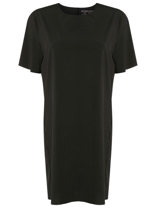 Short-sleeved T-shirt dress - Black