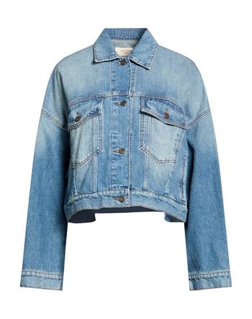 Woman Denim outerwear Blue Size 12 Cotton