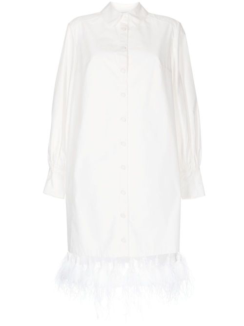 Ibiza long-sleeved shirtdress - White