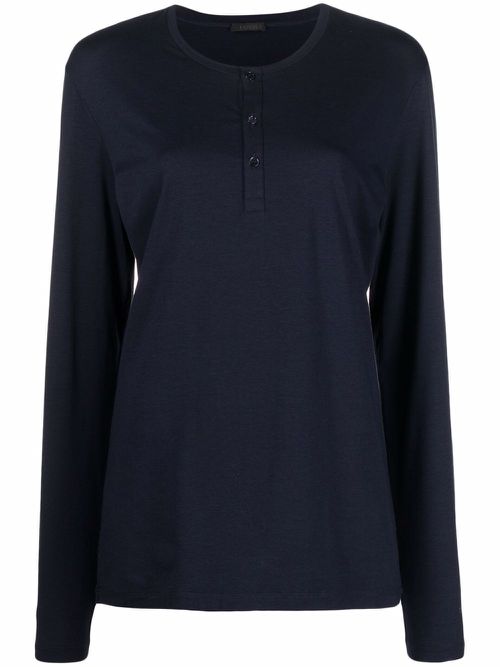 Long-sleeve pajama top - Blue