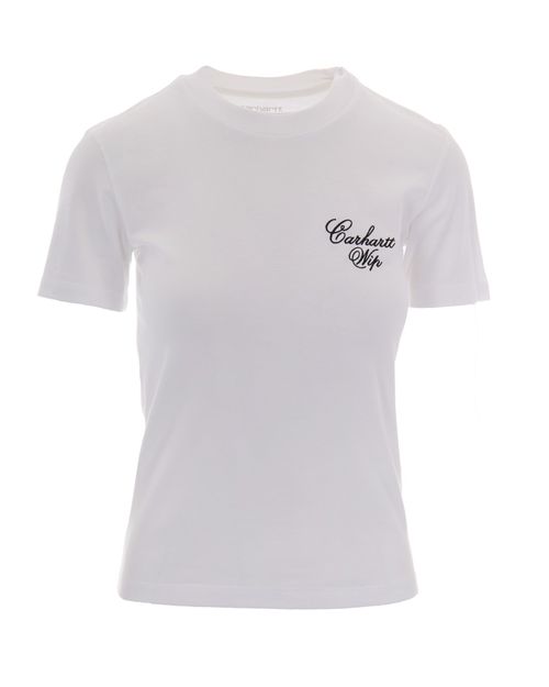 Organic Cotton Logo-Embroidered T-Shirt — White