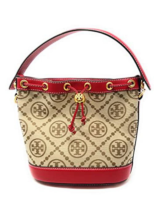 Tory Burch Women's T Monogram Jacquard Bucket Bag 