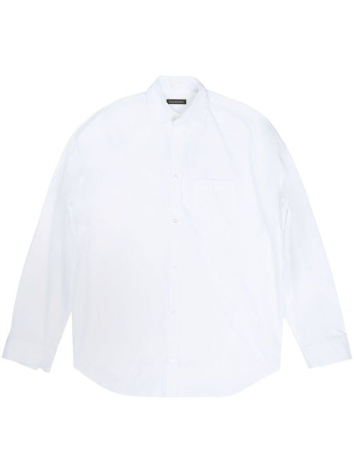 Logo-print cotton shirt - White