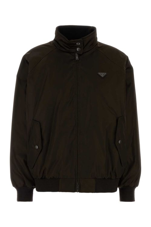Re-Nylon Bomber Jacket — Brown
