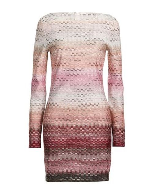 Woman Mini dress Light pink Size 12 Viscose, Metallic fiber