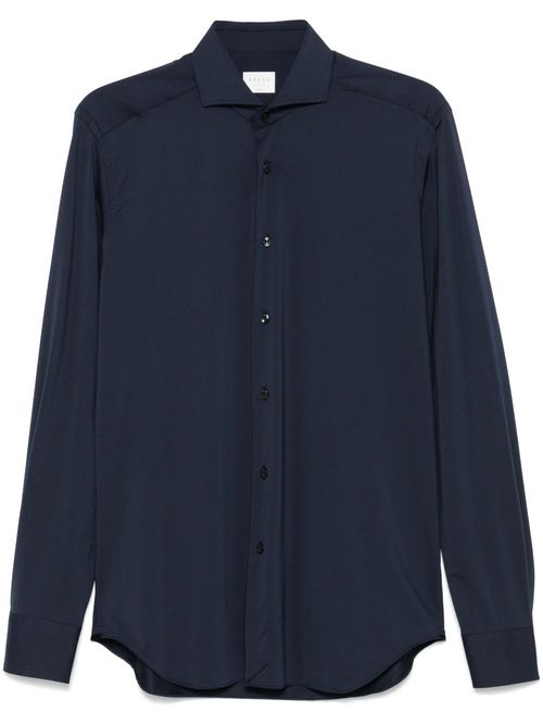 Spread-collar shirt - Blue