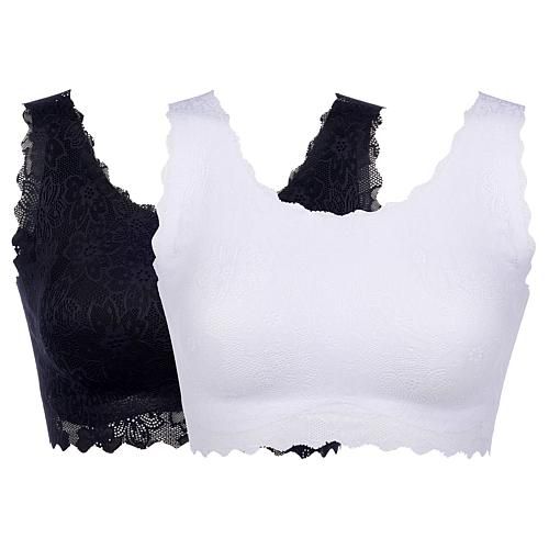 2-pack Lace Body Bra - Black - Size X-Large