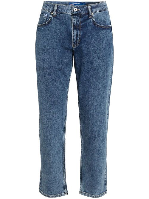 Logo-patch tapered jeans - Blue