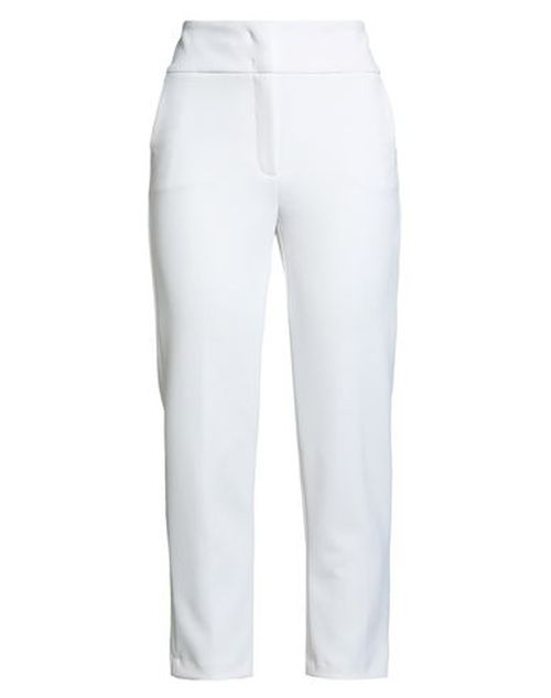 Woman Pants White Size 4 Polyester, Elastane