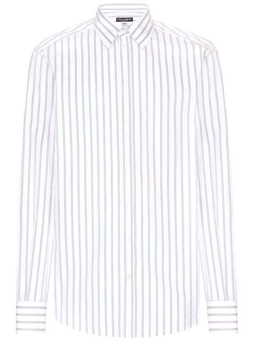 Striped cotton shirt - Black
