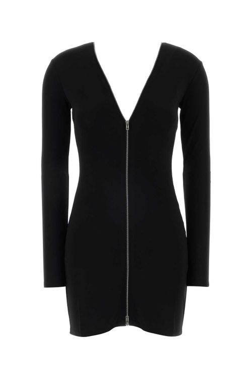 Black Stretch Viscose Mini Dress