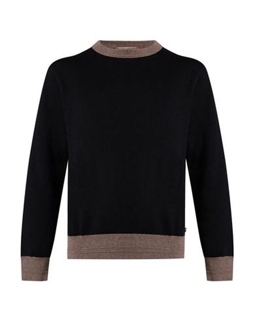 Man Sweater Black Size L Cotton