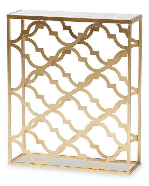 Calanthe Console Table With Marble Tabletop