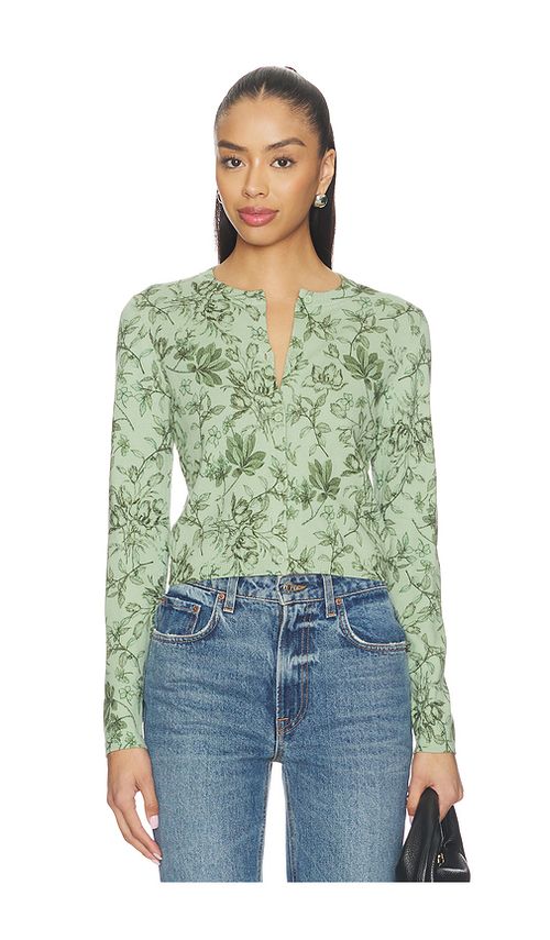 Alice + Olivia Carson Cardigan in Green. L. Also in XS, S