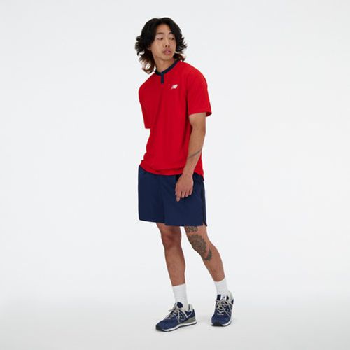 New Balance Men's Tournament Top in Red Poly Knit, size Large